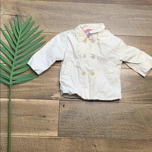 Janie and Jack Cream Button Up Jacket sz 6-12